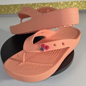 CROCS Papaya Iconic Comfort Women's Sandals Size 9